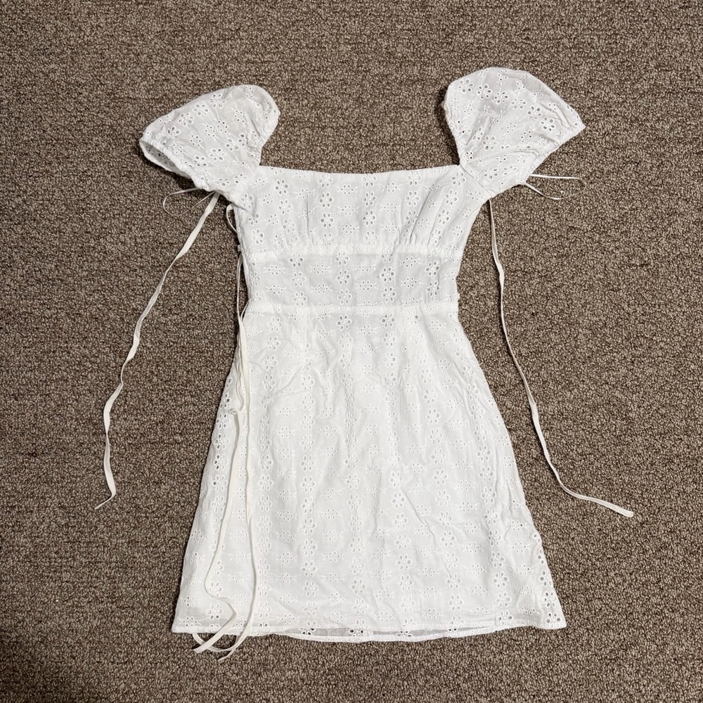 NEW Princess Polly Havena Anglaise Mini Dress White floral size 0/XS